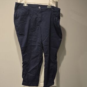 Crown & Ivy Women's Navy Chinos